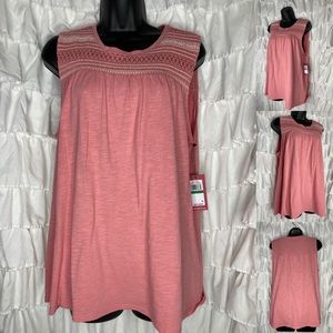 Vince Camuto Summer Bloom F2 Dahlia Rose tunic